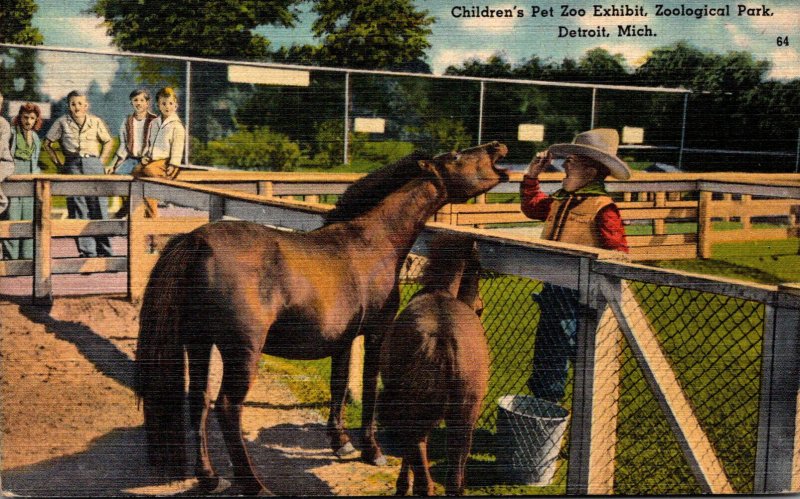 Michigan Detroit Zoological Park Children's Pet Zoo Exhibit