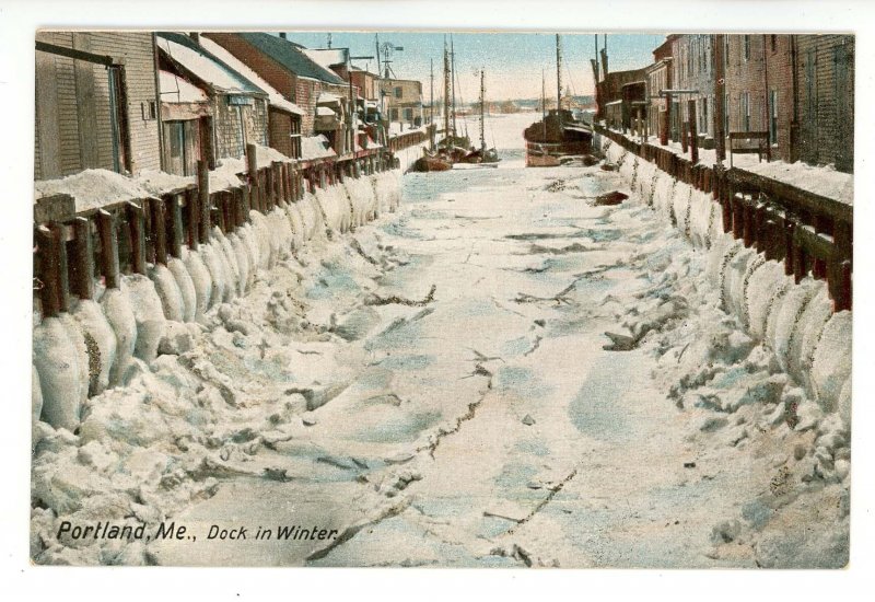 ME - Portland. The Dock in Winter