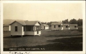 West Campton New Hampshire NH Comfort Cabins Putnam RPPC Vintage PC