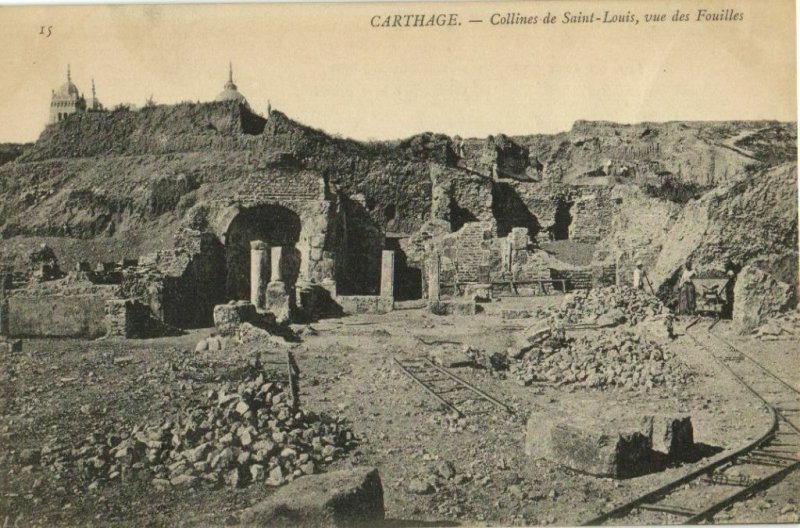 CPA AK TUNISIE CARTHAGE Collines de Saint-Louis, vue des Fouilles (25826)