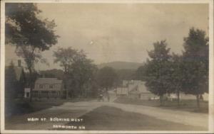 Tamworth NH Main St. West c1910 Real Photo Postcard