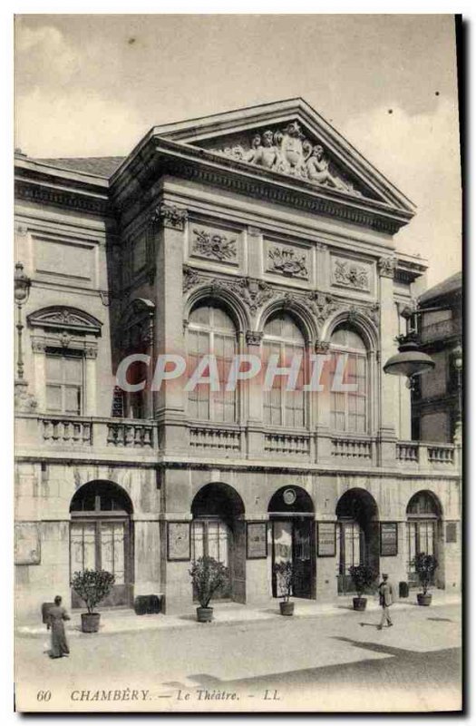 Old Postcard The Theater Chambery