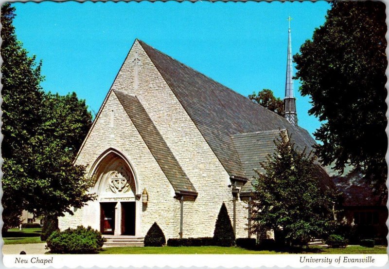 3~4X6 Postcards IN, Indiana  UNIVERSITY OF EVANSVILLE  Theatre~Health~Neu Chapel