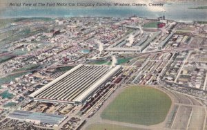 WINDSOR, Ontario, Canada, 30-40s; Aerial View Of Ford Motor Car Company Factory