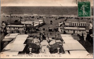 France Trouville Sur Mer La Plage Vintage Postcard 03.62