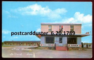 h3562 - ST. DAVID Quebec Postcard 1962 Motel Barbeau & Diner