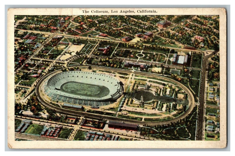 The Coliseum Los Angeles California Vintage Standard View Postcard 