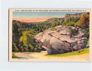 Postcard Nose-End Rock On The Yonahlossee Road, Linville, North Carolina