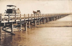 Lexington Nebraska Old Platte Bridge Real Photo Vintage Postcard AA34733