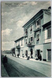 Vtg Viareggio Italy Pensione Guidotti Via Zanardelli (sul mare) Postcard