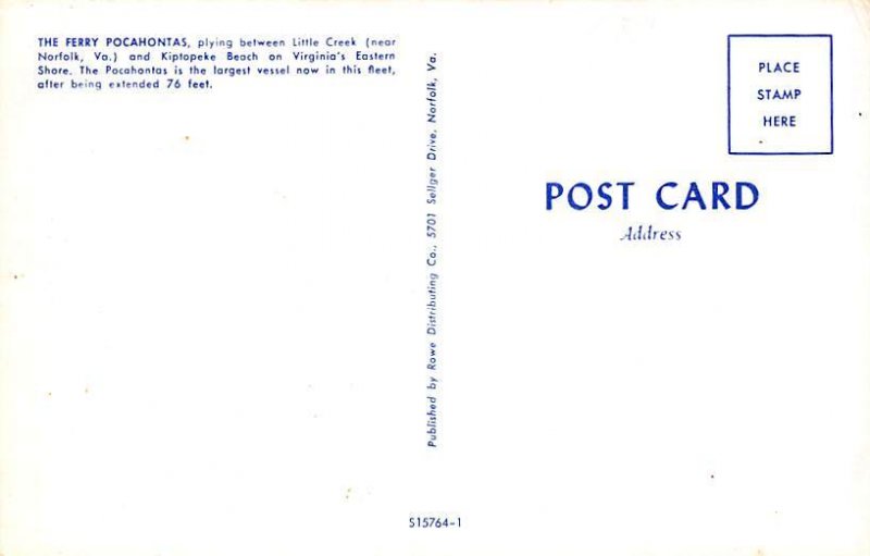 Pocahontas Ferry boat Ferry Boat Ship 