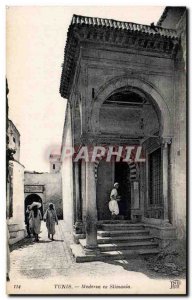 Old Postcard Tunisia Tunis Madrasa are Slimania