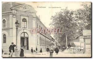 Old Postcard Police Police Force Carriages Toulouse