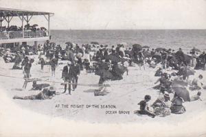 New Jersey Ocean Grove Beach At The Height Of The Season 1910