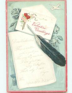 Divided-Back VALENTINE DAY SCENE Great Postcard W7968