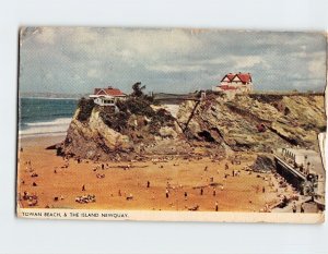 Postcard Towan Beach & The Island Newquay England United Kingdom Europe