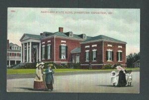 1907 Post Card Jamestown Expo Maryland State Bldg