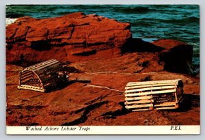 Lobster Traps on Prince Edward Island in Canada 4x6 Vintage Postcard 0301