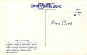 Walt Disney World Fort Wilderness Canoe Camper Camping Vintage Postcard