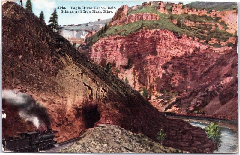 Train heading into tunnel, Eagle River Canon, Colorado Gilman and Iron Mask Mine