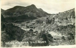 Arizona US 60 Salt River 1940s RPPC Photo Postcard 21-8347