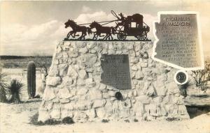1910 WICKENBURG ARIZONA Stagecoach Massacre Monument RPPC real photo 3343 Cook