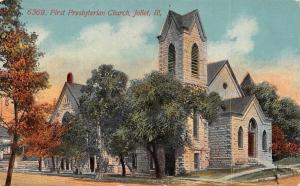 JOLIET, IL Illinois   FIRST PRESBYTERIAN CHURCH    1912 Postcard