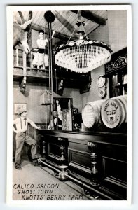 Calico Saloon Bar Ghost Town Knott's Berry Place Buena Park Ca. RPPC Postcard