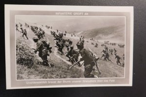 Mint German WWII Infantry RPPC Infanterie Greift An Soldiers Storm Hill