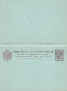 Suriname  South America Government Postal Bi-Fold Antique Postcard J59749