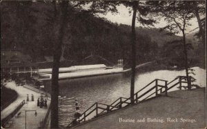 Chester West Virginia WV Rock Springs Park Boating Bathing c1910s Postcard