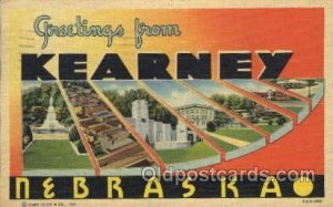 Kearney, Nebraska, USA Large Letter Town 1952 light crease left top corner, l...