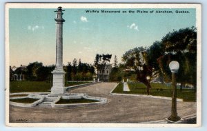 Wolfe's Monument on the Plains of Abraham QUEBEC PQ Canada Postcard