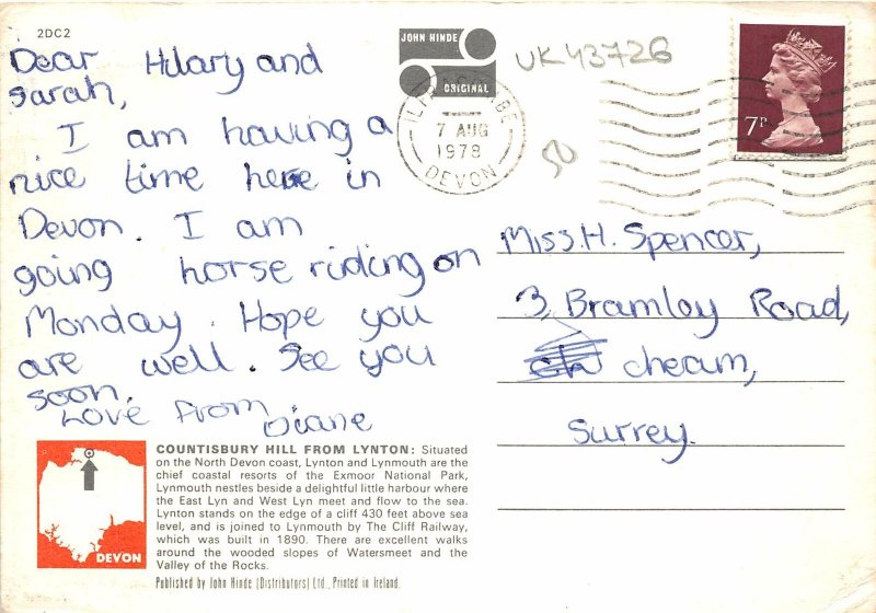 uk43726 countisbury hill lynton devon uk