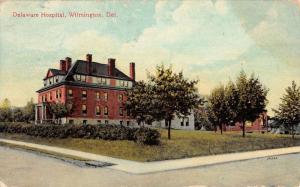 Wilmington Delaware Hospital Exterior Street View Antique Postcard K30346