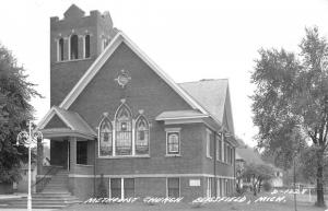 Blissfield Michigan Methodist Church Real Photo Antique Postcard K52303