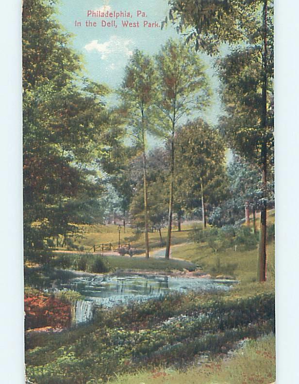 Divided-Back PARK SCENE Philadelphia Pennsylvania PA hk7680