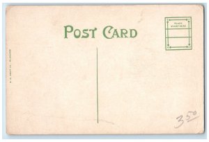 1910 Strike One Baseball Sports Recreation Building Camp Grant Rockford Postcard