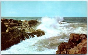 Postcard - Exploding Surf as Seen from the Marginal Way, Ogunquit, Maine, USA