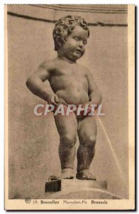 Old Postcard Brussels Manneken Pis Brussels