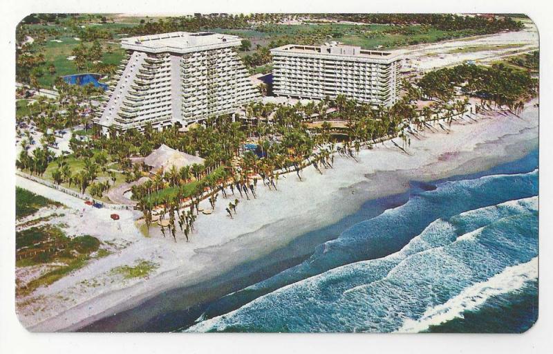 Mexico Hotel Acapulco Princess Aerial View Vtg Postcard