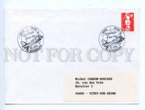 418035 FRANCE 1992 year Marignane Tracker PLANE 10 years COVER