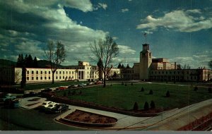 USA State Capitol Santa Fe New Mexico Chrome Postcard 08.65