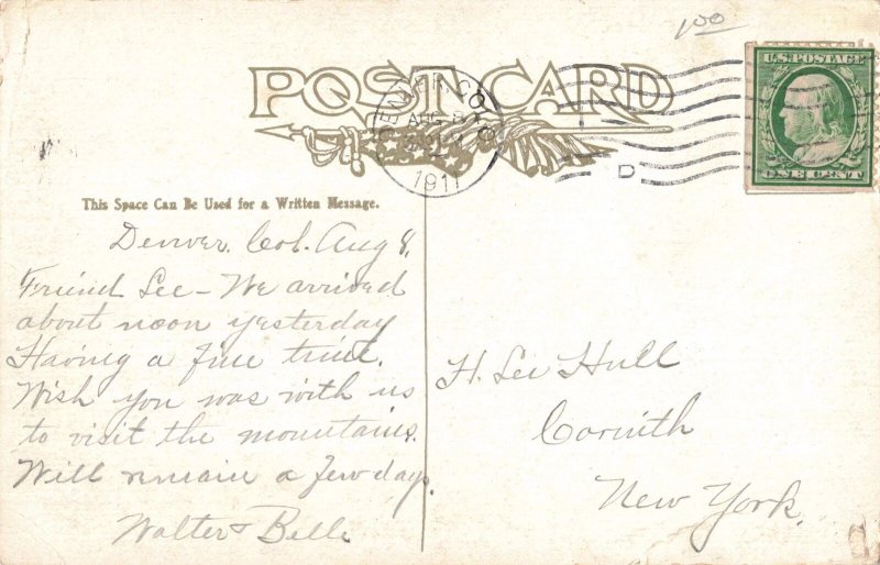 C. 1911 Mountains Sunset Colorado Postcard 2R5-454