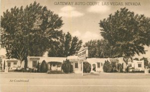 Nevada Las Vegas Gateway Auto Court Associate Service Postcard roadside 22-5794