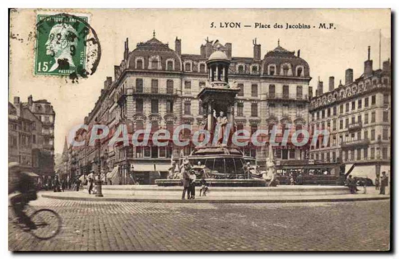 Old Postcard Lyon Place des Jacobins