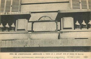 Old Postcard Paris Festival of American Independence July 4, 1918 US Censorsh...