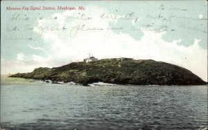 Monhegan Maine ME Manana Fog Signal Station c1910 Vintage Postcard