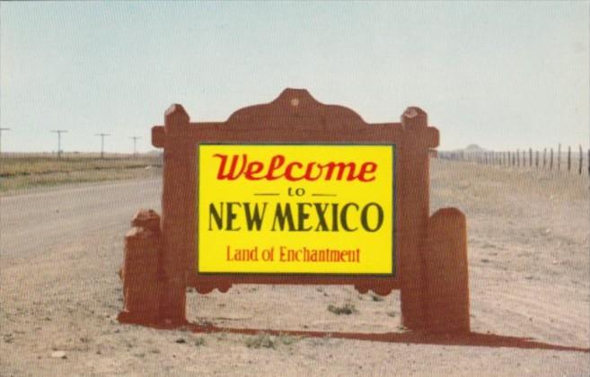 New Mexico Map Welcome Marker