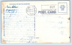 Postcard A Beautiful Miami Beach Home, Florida (faded message) F113 